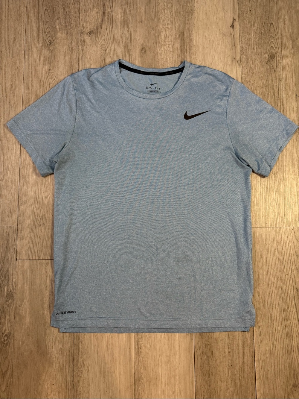 Nike Pro Dri Fit Men’s Light Blue Short Sleeve Shirt Medium